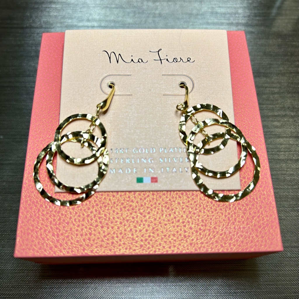 Mia Fiore Brand New Gold Toned Hoop Earrings 33$